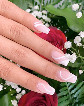 Pink manocure and roses